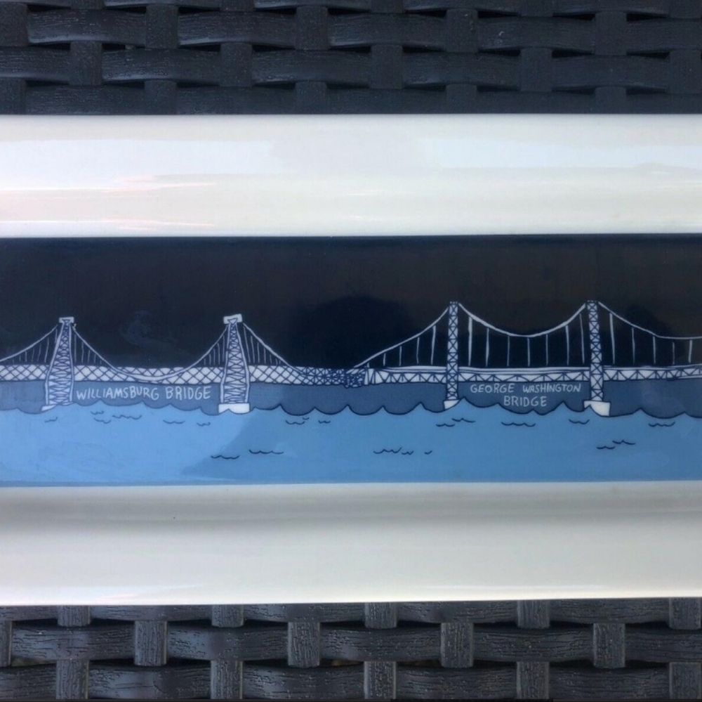 ♥️B2G1 FREE  Fishs Eddy Ana Benaroya Brooklyn Williamsburg GW Bridge Platter